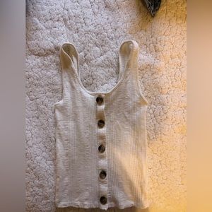 White knit tank top